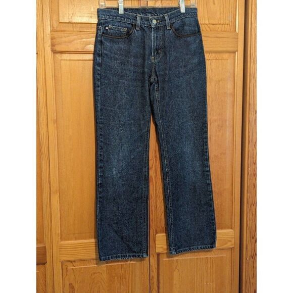 Polo Ralph Lauren Women's Bootcut Jeans Leather Trim Size 4 - Picture 1 of 14